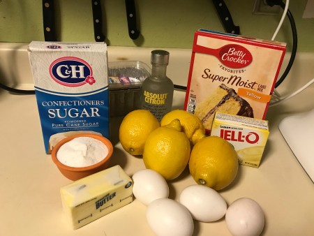 ingredients for Limoncello Loaf