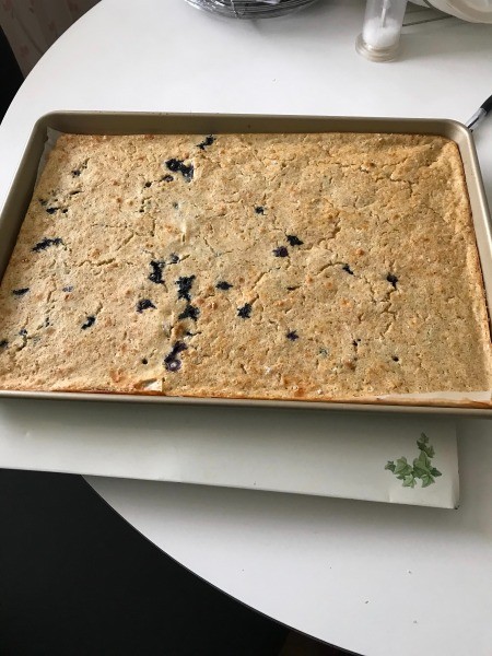 The baked sheet pancake.