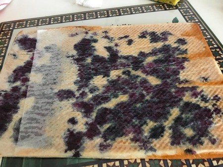 Flipping over the sheet pancake.