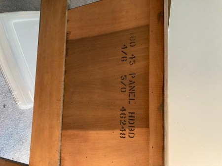 Markings on the back of the furniture.