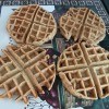 Several finished waffles.