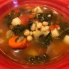 Kale in a soup.