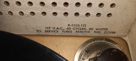 The markings on the inside of a phonograph.