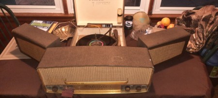 A Philco phonograph system.