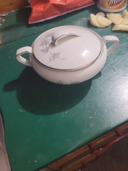 A china soup tureen.