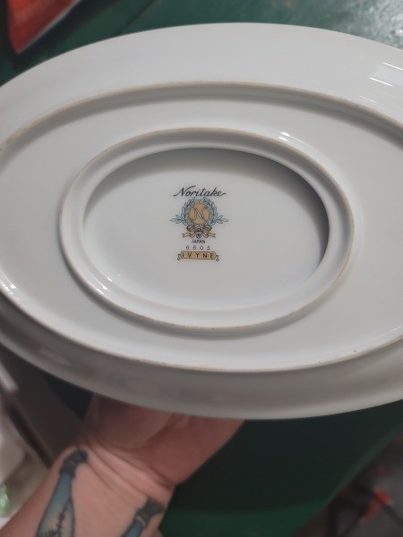 The bottom marking on a china soup tureen.