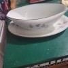 A china serving bowl.