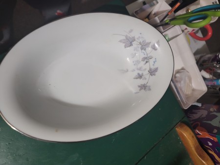 A china platter.
