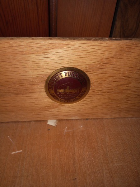 The seal on a set of furniture.