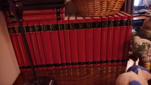 A set of encyclopedias.