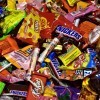 A pile of Halloween candy.
