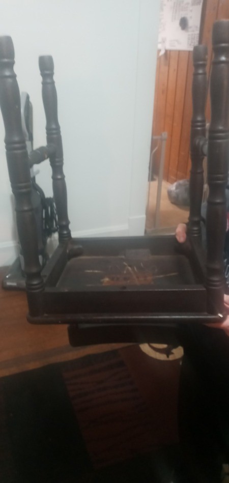 An old wooden chair.