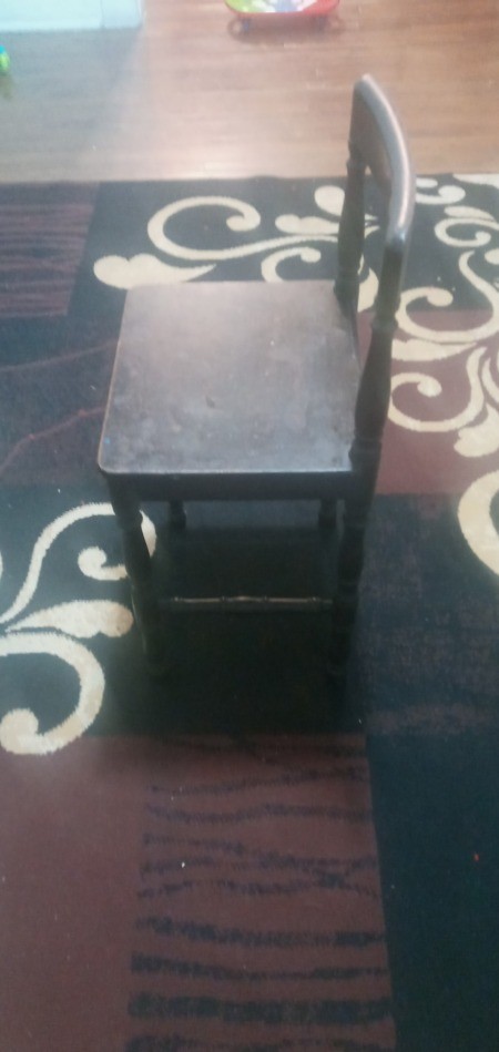 An old wooden chair.
