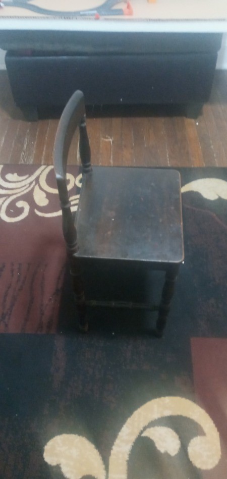 An old wooden chair.