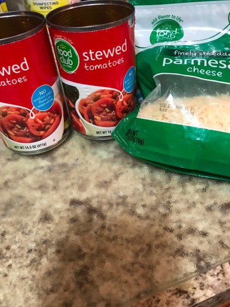 Ingredients for stuffed cabbage rolls.