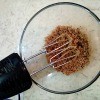 Brown sugar in a mixing bowl.