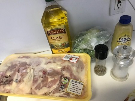 Ingredients for Sheet Pan Dijon-Roasted Chicken Thighs