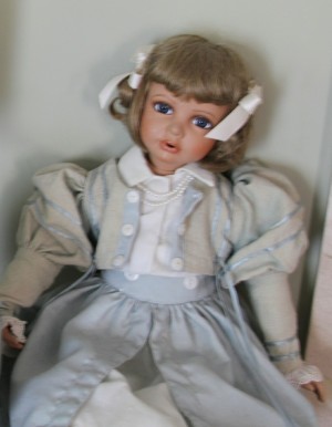 An old porcelain doll.