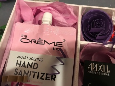 Gifts packaged in a divided box.