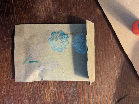 Seed Pack Gifts - packet with stamped designs