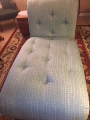 A recovered chaise lounge.