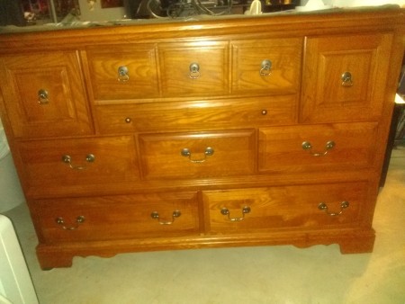 Age and Value of Bassett Triple Dresser?  - view of dresser front