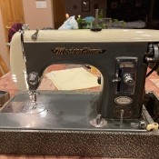 An old sewing machine.