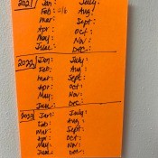 A card showing when to change your HVAC filter.
