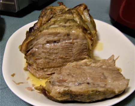 The finished pork roast.