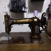 An old sewing machine.