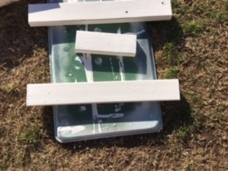 Assembling the pieces of wood.