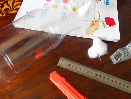 A cleer plastic recycled bottle.