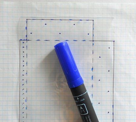 Adding holes to the plastic.