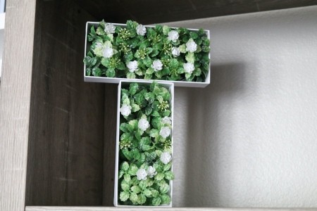 The finished 3D Initial Floral Decoration Box