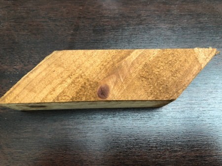 An angled piece of wood.