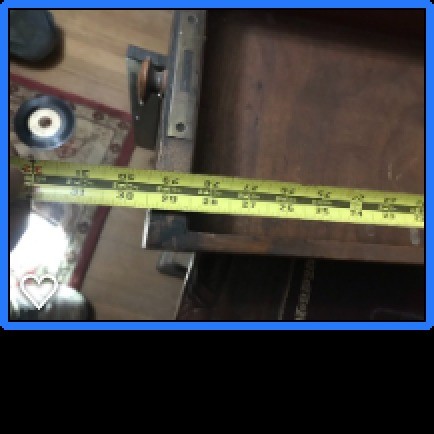 Measurements of a desk.