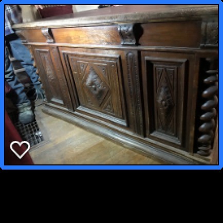 The back of a wooden desk.