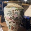 A painted vase.