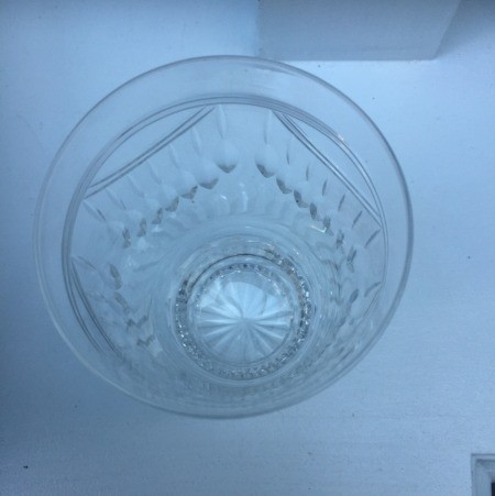 A top view of a drinking glass.