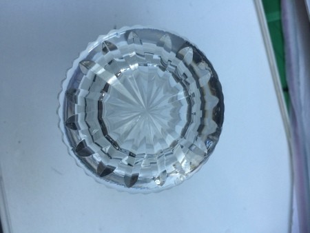 The bottom of a drinking glass.