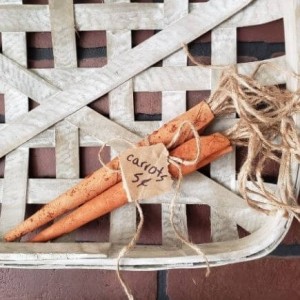 The finished Paper Bag Carrots