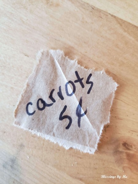 A small price label.