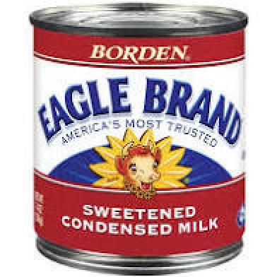 A can of sweetened condensed milk.