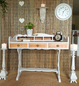 An old writing table or desk.