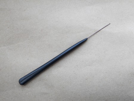 How to Make a Thin Crochet Hook - sand any irregularities on plastic stick