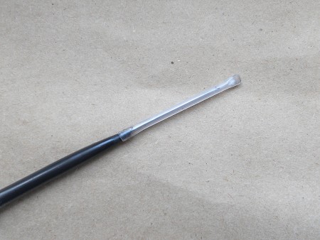 How to Make a Thin Crochet Hook - cover over the hook