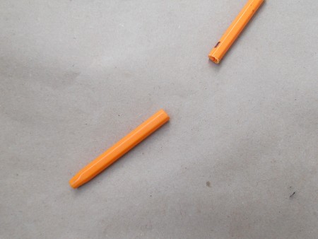 How to Make a Thin Crochet Hook - pen cut to length