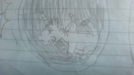 A drawing of a unicorn.