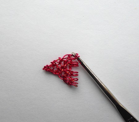 Continuing the heart pattern.