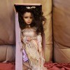 A porcelain doll in a box.